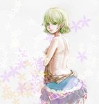  back blonde_hair covering covering_breasts danmaku green_eyes looking_back ma_nyan_(nyao_mao_nyao) mizuhashi_parsee pointy_ears short_hair solo topless touhou undressing 