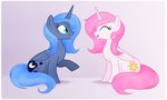  cutie_mark duo equine eyes_closed female feral friendship_is_magic horn horse mammal mn27 my_little_pony plain_background pony princess_celestia_(mlp) princess_luna_(mlp) sibling sisters smile winged_unicorn wings 