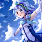  aoki_lapis blue_eyes blue_hair hair_ornament highres solo tourmaline urara_(sumairuclover) vocaloid 