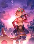  armor blonde_hair detached_sleeves feathers gloves hat highres legend_of_mana male_focus rabite seiken_densetsu solo sunakumo sword toto_(lom) weapon 