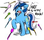  blue_eyes blue_fure blue_hair brushes brushie_brushie_brushie colgate_(mlp) cutie_mark english_text equine female feral friendship_is_magic grey_hair hair horn horse imminent_brushie my_little_pony pony unicorn unknown_artist unreadable_signature 
