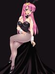  animal_ears bad_id bad_pixiv_id blue_eyes bow bowtie breasts bunny_ears bunnysuit crossed_legs detached_collar fishnet_pantyhose fishnets gundam gundam_seed gundam_seed_destiny hair_ornament high_heels highres large_breasts legs long_hair meer_campbell pantyhose pink_hair sen_(sansui) shoes sitting solo star star_hair_ornament thighs wrist_cuffs 