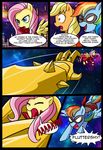  arm clothing comic equine female feral fluttershy_(mlp) friendship_is_magic green_eyes hair horse madmax mammal multi-colored_hair my_little_pony pegasus pony rainbow_dash_(mlp) rainbow_hair wings 