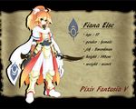  dual_wielding english fiana_else holding long_hair pixiv_fantasia pixiv_fantasia_5 smile solo sword weapon yu-ves 