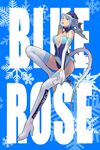  bare_shoulders blue blue_eyes blue_hair blue_rose_(tiger_&amp;_bunny) boots breasts character_name cleavage crystal_earrings earrings elbow_gloves gloves gun hat high_heels jewelry karina_lyle leg_up legs lipstick logo long_legs looking_at_viewer makeup medium_breasts oratorio777 pepsi_nex product_placement shoes short_hair snowflakes solo superhero thigh_boots thighhighs thighs tiger_&amp;_bunny weapon white_legwear zettai_ryouiki 