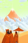  ben cloud clouds desert fanart fraser hank journey kitties mot mountain sand umbrella vga_fanart video_games warm_colors 