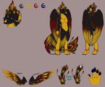  anthro comico dragon feline female fox leopard mammal model_sheet phoenix shizi shizimiru snow wolf 