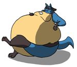  ambiguous_gender hectorthewolf lucario morbidly_obese nintendo obese overweight plain_background pok&#233;mon pok&eacute;mon solo video_games white_background 