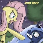  blue_hair duo equine female feral fluttershy_(mlp) friendship_is_magic hair horn horse long_hair mammal my_little_pony open_mouth pink_hair pony princess_luna_(mlp) speccysy tiara 