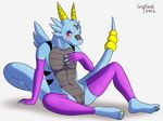  cuntboy dragon girly impious intersex looking_at_viewer male purple_eyes pussy slit solo 