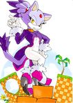  abs amber_eyes blaze_the_cat bottomless breasts cat clothed clothing cute daigaijin feline female hair half-dressed looking_at_viewer mammal navel purple_body purple_clothing purple_hair sega sonic_(series) two_tone_hair under_boob 
