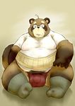  ?? balls big_balls chiro eyewear glasses kemono male overweight plain_background solo tanuki 