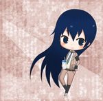  blue_eyes blue_hair chibi long_hair necktie older persona persona_4 persona_x_detective shirogane_naoto smile solo sutourururu 