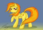  cutie_mark equine female feral friendship_is_magic gradient_background hair_down horse looking_at_viewer mammal my_little_pony orange_eyes pegasus pony sierraex solo spitfire_(mlp) wings wonderbolts_(mlp) 