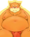  ???? belly blush kemono male overweight plain_background silver-fox-gin solo unknown_species white_background 