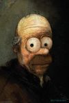  homer_simpson humor inspired_by_proper_art male not_furry oil_painting rembrandt solo the_simpsons 