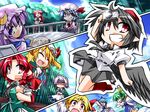  &gt;_&lt; :d ^_^ black_hair blonde_hair blue_eyes blue_hair book braid camera carrying chair cirno closed_eyes crescent crossed_arms cup daiyousei fang flandre_scarlet green_hair grin hair_ribbon hat head_wings hemogurobin_a1c hong_meiling izayoi_sakuya koakuma long_hair maid maid_headdress multiple_girls necktie open_mouth outstretched_arms patchouli_knowledge pen pointy_ears purple_hair red_eyes red_hair remilia_scarlet ribbon rumia shameimaru_aya short_hair shoulder_carry side_ponytail silver_hair sitting skirt smile star table teacup the_embodiment_of_scarlet_devil tokin_hat touhou twin_braids wings 