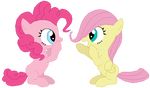  animated blue_eyes cute equine female feral fluttershy_(mlp) friendship_is_magic horse invalid_background mammal my_little_pony pegasus pinkie_pie_(mlp) plain_background pony smile tomdantherock translucent transparent_background white_background wings young 