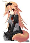  animal_ears copyright_request fox_ears haruno_ichigo maid solo tail 