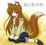  animal_ears holo long_hair solo spice_and_wolf tail wolf_ears 