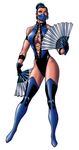  black_hair blue blue_eyes breasts gloves high_heels kitana large_breasts mortal_kombat ninja non-web_source official_art shoes solo thighhighs warrior 