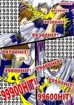  1girl battle hits lyrical_nanoha magical_girl mahou_shoujo_lyrical_nanoha_strikers punching purple_eyes red_hair takamachi_nanoha white_devil white_hair zafira 