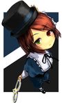  brown_hair hat heterochromia looking_at_viewer negy rozen_maiden short_hair solo souseiseki 