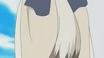  animal_ears animated animated_gif blush dog_ears eruruw grabbing holding_another's_tail japanese_clothes lowres solo tail tail_grab utawareru_mono 