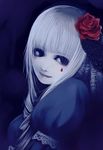  dress drill_hair flower gothic hair_ornament original rose solo tasaka_shinnosuke tears white_hair 