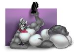  animal_genitalia anthro balls big_balls canine hewge huge_balls hyper hyper_balls hyper_penis hyper_sheath male mammal musclegut muscular nintendo penis sheath slightly_chubby solo star_fox video_games wolf wolf_o&#039;donnell 