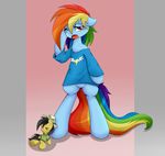  2012 cloth clothing cutie_mark daring_do_(mlp) doll equine female friendship_is_magic hair hat horse long_hair looking_at_viewer multi-colored_hair my_little_pony pegasus pony purple_eyes pyjama rainbow_dash_(mlp) rainbow_hair sleepy smitty_g solo wings 