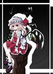  blonde_hair flandre_scarlet hat kurona sitting solo touhou wings 