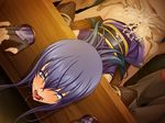  1girl ahegao bdsm black_lilith blush censored cum cum_in_pussy cum_inside female fucked_silly game_cg girl misao_~injoku_ninpouden~ nobushito_kuro penetration pillory rape rolling_eyes saliva stocks tongue tongue_out top-down_bottom-up yukishiro_misao 