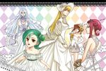  aken argyle argyle_background blonde_hair blue_eyes blue_hair brown_hair elbow_gloves gloves green_hair izayoi_aki kisara long_hair mazaki_anzu mizuki_kotori_(yuu-gi-ou_zexal) multicolored_hair multiple_girls rainbow_background rainbow_order red_hair short_hair silver_hair tenjouin_asuka two-tone_hair white_hair yellow_eyes yuu-gi-ou yuu-gi-ou_5d's yuu-gi-ou_duel_monsters yuu-gi-ou_gx yuu-gi-ou_zexal 