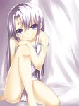  boku_wa_tomodachi_ga_sukunai camisole long_hair muunyan_(yumenekoya) panties purple_eyes silver_hair sitting smile solo strap_slip takayama_kate underwear 