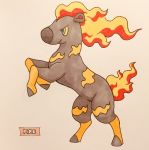  2019 alternate_color ambiguous_gender big_nose black_nose blitzle blue_eyes english_text equine fak&eacute;mon feral fire firefightdex flaming_mane flaming_tail full-length_portrait grey_body grey_hooves hi_res hooves mammal mane marker_(artwork) markings mfanjul mixed_media nintendo on_hind_legs pen_(artwork) pok&eacute;mon pok&eacute;mon_(species) portrait quadruped shadow side_view simple_background smile smirk smug snout socks_(marking) solo striped_body stripes text toony traditional_media_(artwork) two_tone_body video_games white_background yellow_body yellow_sclera yellow_stripes 