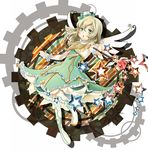  alternate_color blonde_hair boots cropped_jacket dress elize_lutus frills full_body gem green_dress green_eyes short_hair solo star suduke tales_of_(series) tales_of_xillia wand wings 