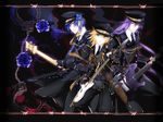  cigarette flowers gloves guitar handcuffs haru_aki hat instrument kagamine_len kaito kamui_gakupo male rose uniform vocaloid 