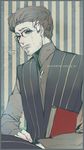  a_song_of_ice_and_fire bad_id bad_pixiv_id bespectacled book brown_hair facial_hair game_of_thrones glasses grey_hair male_focus mustache petyr_baelish solo wavesheep 