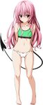  absurdres barefoot feet highres hips long_hair nana_asta_deviluke navel panties pink_eyes pink_hair standing tail to_love-ru to_love-ru_darkness underwear 