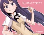  apron es_(eisis) long_hair purple_eyes purple_hair solo working!! yamada_aoi 