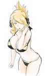  :o bad_id bad_pixiv_id bikini blonde_hair blush breasts hair_over_one_eye large_breasts pokemon pokemon_(game) pokemon_dppt saka_i_hirokadu shirona_(pokemon) solo swimsuit yellow_eyes 