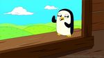  ambiguous_gender animated avian cloud dancing gunter hills penguin screencap window wood 