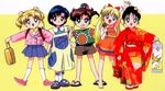  5girls 90&#039;s 90s aino_minako barefoot bishoujo_senshi_sailor_moon black_hair blonde_hair blue_hair brown_hair child childhood hino_rei japanese_clothes kids kimono kino_makoto loli microphone mizuno_ami multiple_girls oldschool sailor_mercury sailor_moon sandals tsukino_usagi young younger 