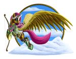  alpha_channel armor arrow bow bow_(weapon) clothed clothing cloud cute cutie_mark equine feathers female fluttershy_(mlp) flying friendship_is_magic green_eyes hair long_hair looking_at_viewer mammal my_little_pony pegasus pink_hair plain_background quiver ranged_weapon simple_background smile solo transparent_background tsitra360 weapon wings 