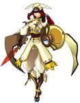  absurdres arc_system_works blazblue blazblue:_continuum_shift head_wings highres long_hair official_art red_hair sword tsubaki_yayoi weapon yuki_kato 