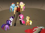  amazing crossover cutie_mark dead discord_(mlp) draconequus duke_nukem equine eyewear female feral fluttershy_(mlp) friendship_is_magic glasses gun hair horn horse hug human male mammal multi-colored_hair muscles my_little_pony pegasus pinkie_pie_(mlp) pistol pony rainbow_dash_(mlp) rainbow_hair ranged_weapon rarity_(mlp) smile sunglasses unicorn weapon wings 