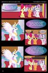  2012 applebloom_(mlp) comic crown dialogue diegotan english_text equine female friendship_is_magic green_eyes hair hi_res horn horse invalid_background multi-colored_hair my_little_pony pegasus pony princess_celestia_(mlp) scootaloo_(mlp) sweetie_belle_(mlp) unicorn wings 