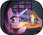  book candle candlestick curtains equine female feral fire friendship_is_magic hair horn horse looking_at_viewer mammal multi-colored_hair my_little_pony nabbiekitty paper plain_background pony scroll smile solo transparent_background twilight_sparkle_(mlp) unicorn window 