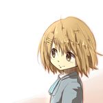  brown_eyes brown_hair hamioura hirasawa_yui k-on! school_uniform short_hair 